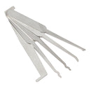 5pcs Unlocking Lock Pick Set +  Transparent Practice Padlock 5-Color Optional