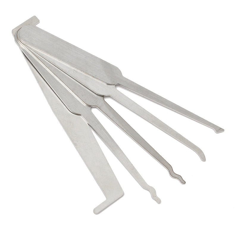 5pcs Unlocking Lock Pick Set +  Transparent Practice Padlock 5-Color Optional