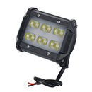2Pcs 5D LED 18W Work Light Spot Beam Boat Truck Offroad 4WD SUV White Lamp IP67