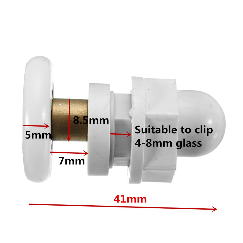 4pc  Partiality Shower Bath Door Rollers Runners Wheels Pulleys