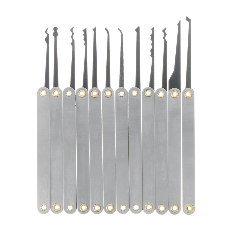 17Pcs Unlocking Lock Picks Tools Set Key Extractor Transparent Practice Padlocks