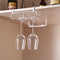 White Metal Fresh Bar Champagne Wine Glass Holder Rack Storage Cabinet Hanging