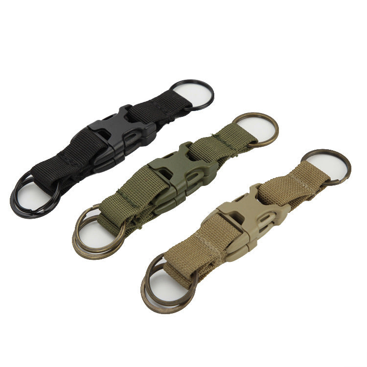 Outdoor Multi-function Ribbon Keychain EDC Tactical Key Ring Camping Hunting Key Chain