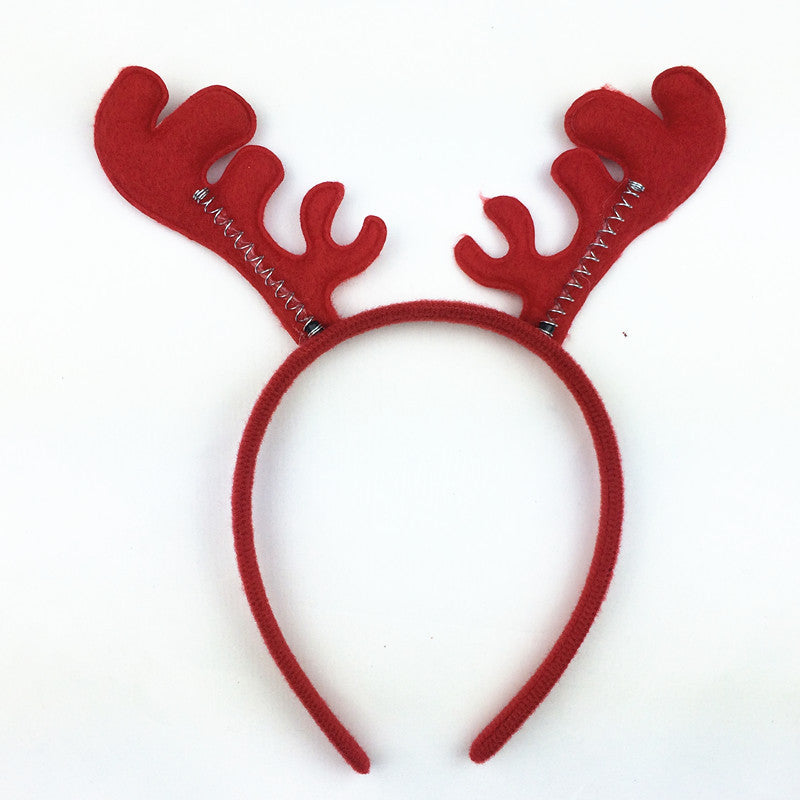 Christmas Headband Antlers Ear Hair Hoop Christmas Party Hair Accessories Deer Hair Buckle Decorati
