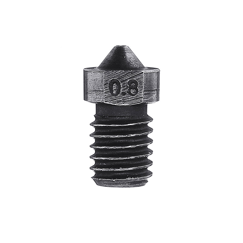 3pcs 1.75mm 0.8mm V6 Hardened Steel Nozzle For J-Head Hotend Extruder 3D Printer Part