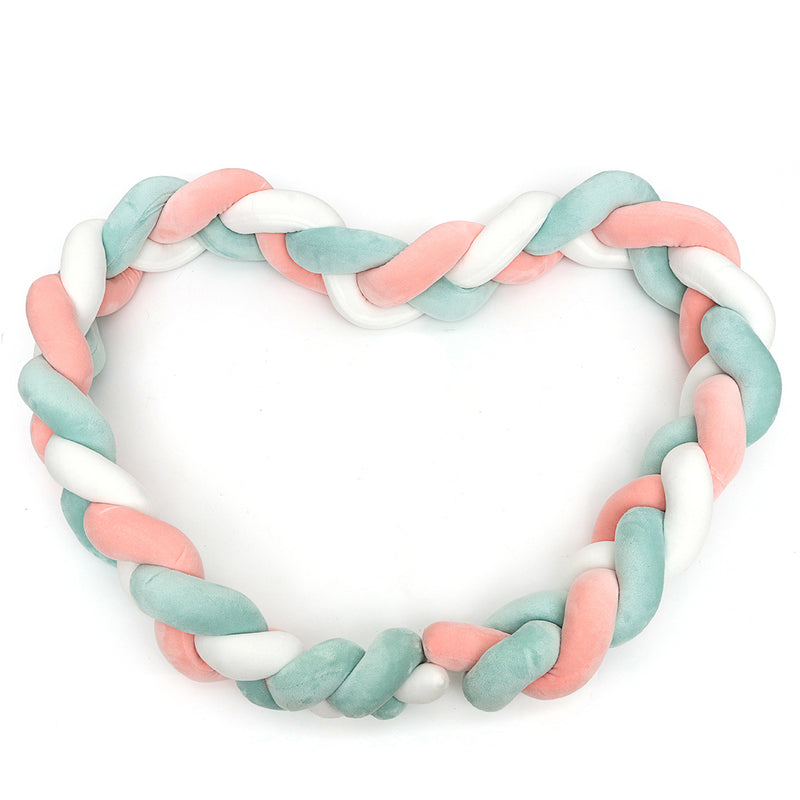 300cm Infant Baby Plush Bumper Bed Bedding Crib Cot Braid Cushion Protector Decorations