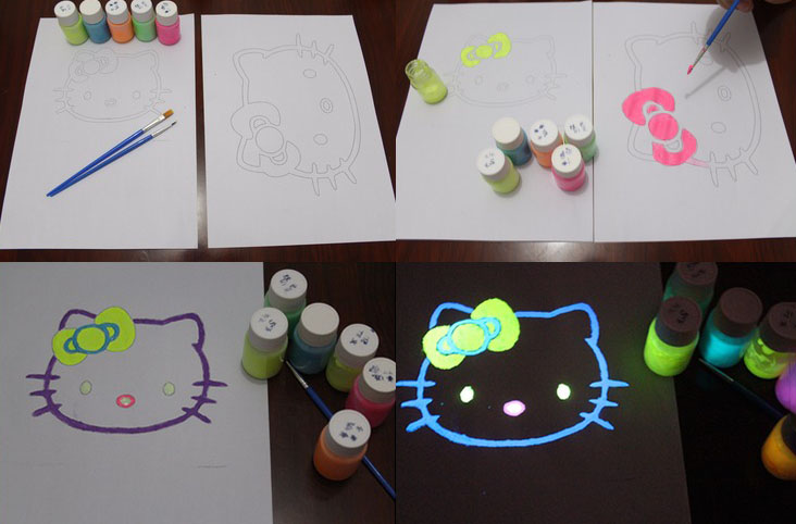 DIY Graffiti Paint Luminous Tape Painted Waterborne Noctilucan Pigment Acrylic Glow in the Dark Par
