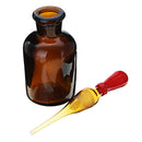 Amber Glass Dropper Dropping Reagent Storage Bottle Lab Glassware w/ Ground Glass Pipette 30/60/125mL