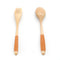Wood 2 Pcs Spoon And Fork Dinnerware Sets Flatware Sets Wooden Spoon Fork Flatware Set