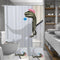 Waterproof Fabric Bathroom Shower Curtain Anti-slip Mat Toilet Cover Set