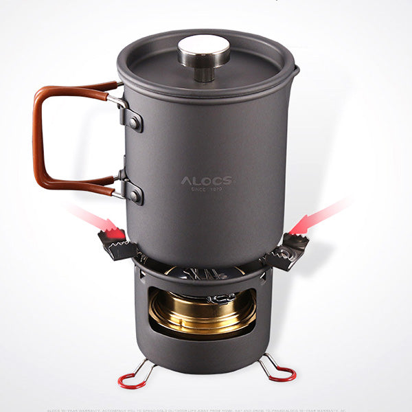 ALOCS CS-B13 Camping Picnic Alcohol Cooking Stove Set Portable Liquid Fuel Furnace Burner Cooker