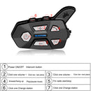 WAYXIN 1000M Helmet Headsets bluetooth 2 Riders Intercom For R5 Motorcycle FM Bt Wireless Intercomunicador Interphone Mp3