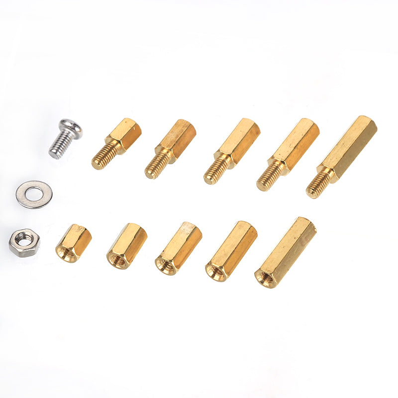 Suleve M3BH6 750Pcs M3 Brass Male-Female Hex Column Standoff Support Spacer Pillar 304 Stainless Steel Bolt And Cross Screw Nut Assortment for PCB Board