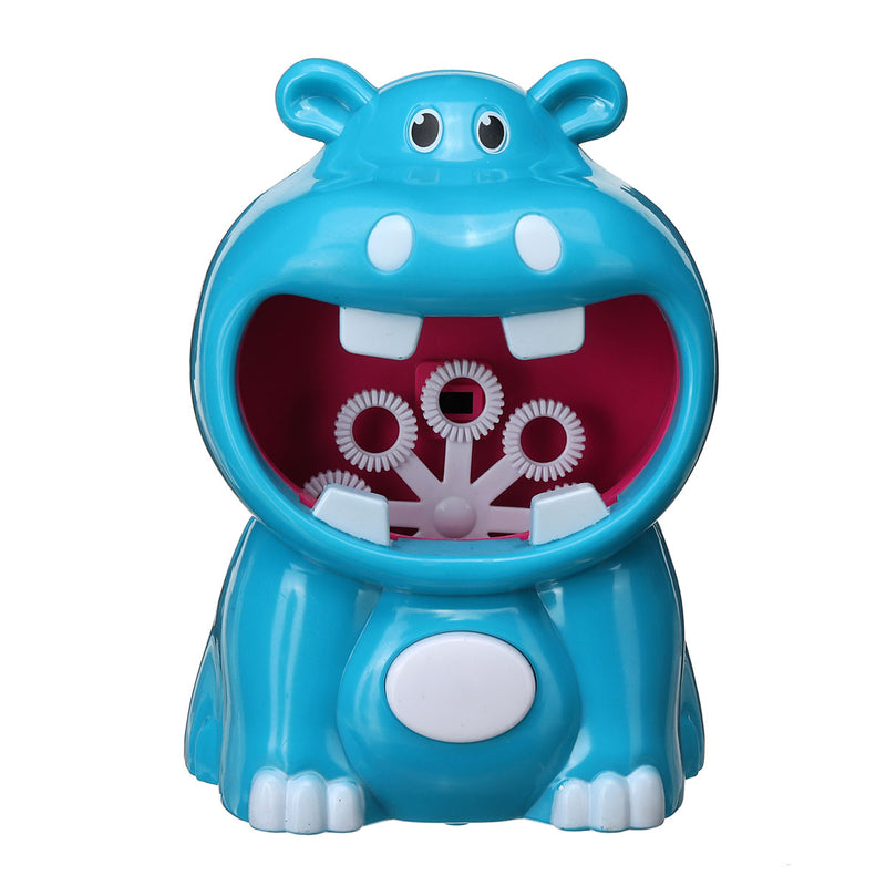 Automatic Electric Bubble Blower Machine Frog Hippo Bath Music Kids Outdoor Toys