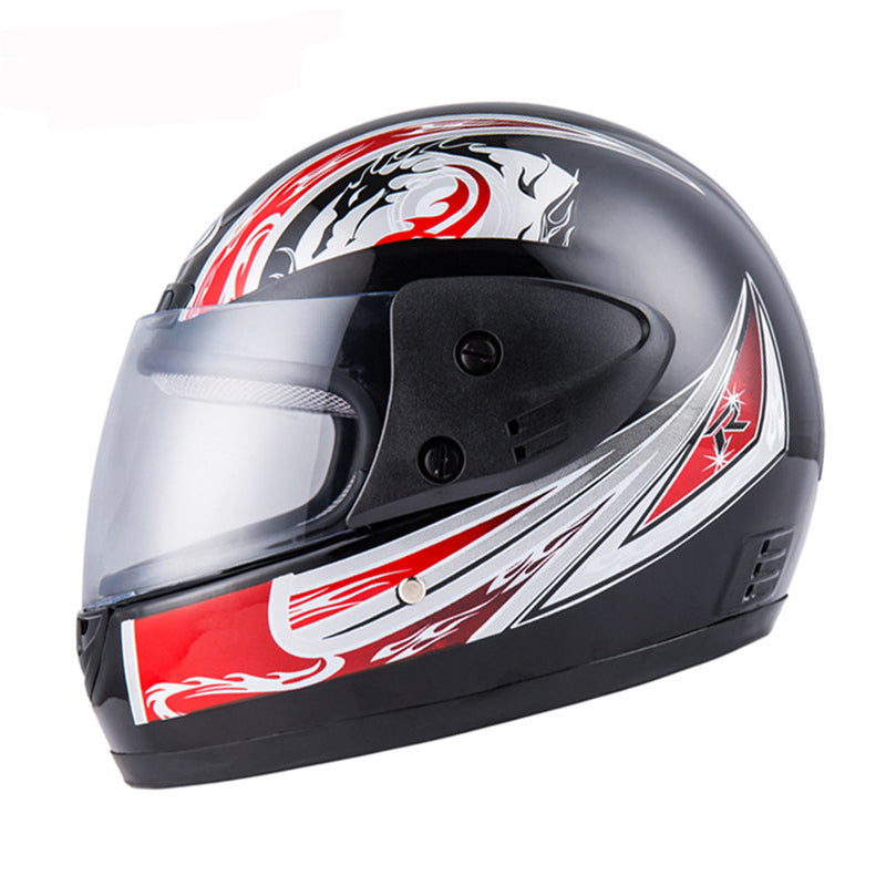 BYB Universal Motorcycle Full Face Helmet With Neck Protection Anti-fog Breathable