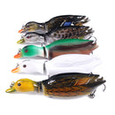 HENGJIA J101 5PSC Duck Fishing Lure Set Rotating Tail Popper Topwater Swim Crankbait Artificial Hard Bait