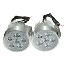 2pcs 12V 18W Motorcycle LED Headlight Driving Spot Lightt Fog Lamp Chrome