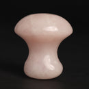 Natural Rose Quartz Mushroom Gua Sha Scraping Massage Tool Crystal Jade Massage Stone for Facial SPA Relaxing Gua Sha Borad Manual Massager