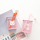 Creative Stationery Children Student Cartoon Metal Mesh Pen Holder Desktop Arrangement Grid Office Receiving Barrel