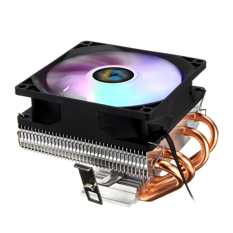 4Pin CPU Cooler 4 Heatpipe LED RGB Cooling Fan For LGA 775 1155 1156 1150 1366 AMD