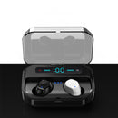 Dual bluetooth 5.0 TWS Wireless Earphone Digital Display IPX7 Waterproof In-ear Headphone with Mic Charging Box