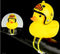 Cartoon Yellow Silica Broken Wind Duck Helmet Head Horn Motorcycle Bicycle Light Shining Mountain Bike Handlebar Head Light Bell Accessories