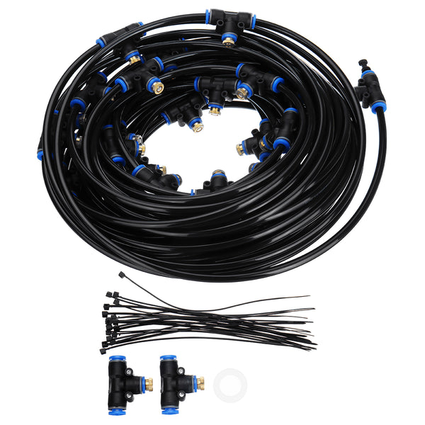 18M Misting System Water Sprinkler Hose Outdoor Mist Cooling Humidifier Spraying Tool
