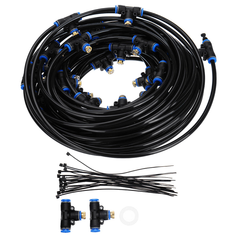18M Misting System Water Sprinkler Hose Outdoor Mist Cooling Humidifier Spraying Tool