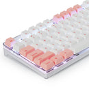 Magicforce 108 Key Pink White Color Dye-sub PBT Keycaps Keycap Set for Mechanical Keyboard