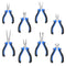 NEWACALOX 8Pcs 4.5inch Precision Pliers Set Mini Pliers Diagnoal Pliers Wire Cutting Long Nose Pliers Jewelry Making DIY Hand Tool Kit