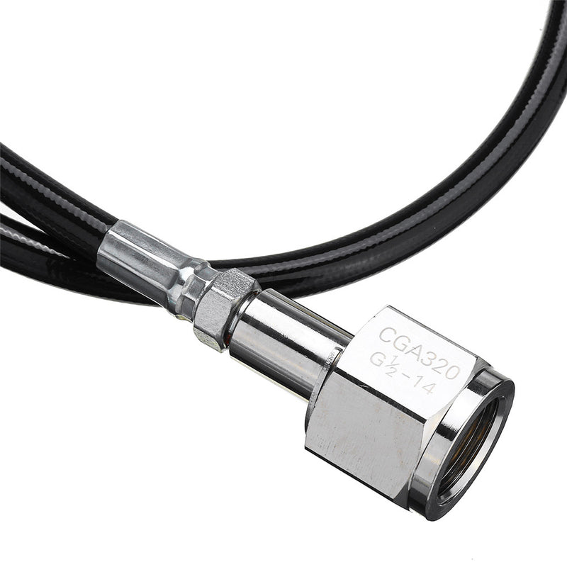 36 Inch External CGA320 Tank Direct Adapter Hose Kit for CO2 SodaStream Soda Club