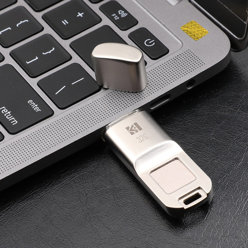 Fingerprint Encryption 16GB 32GB 64GB USB 2.0 Flash Drive U Disk Data Security For Laptop Notebook