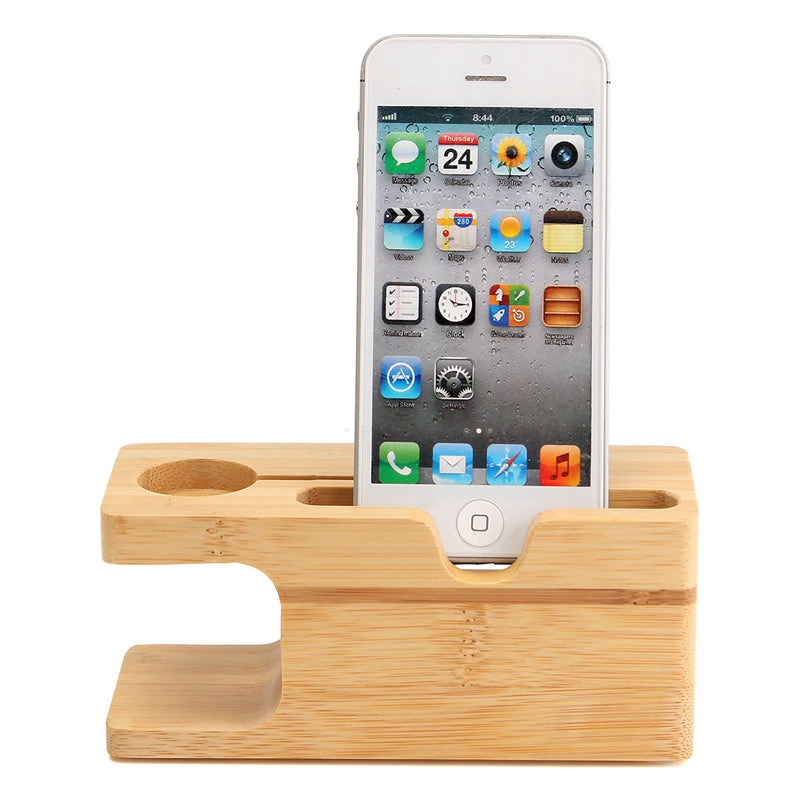 Bamboo Wood Charging Station Holder For Apple Watch 38/42mm iPhone 7/7 Plus 6/6s Plus 5/5s/SE