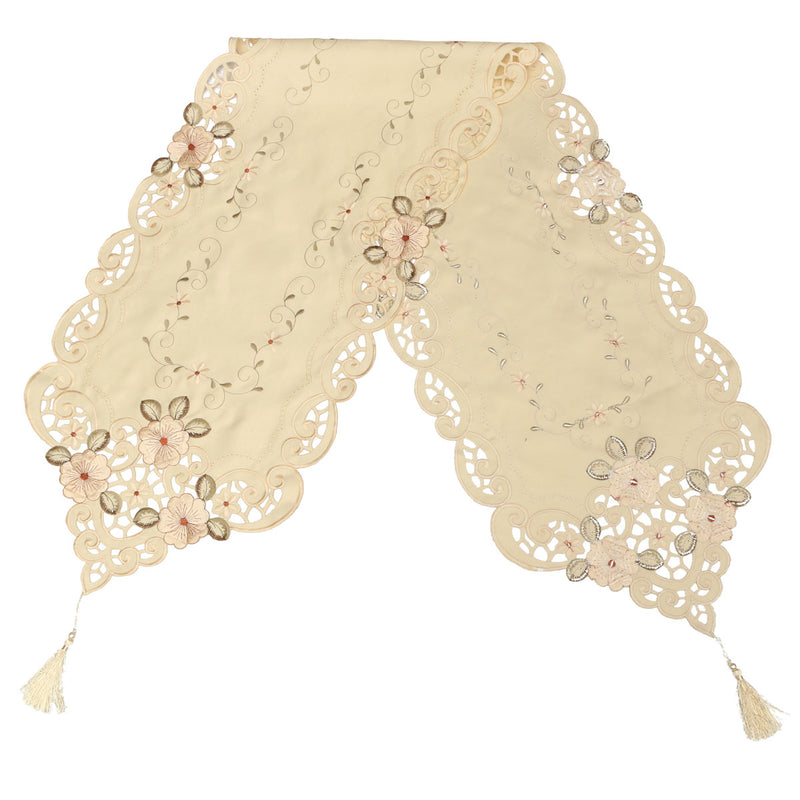 Four Sizes Classical Embroidery Flower Table Runnr Desk Mat Wedding Party Home Decor