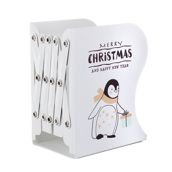 Telescopic Folding Book Stand Bookends Bookshelf Office Cartoon Animal Squirrel Penguin Cat Dog Patterns Book Folder Students Storage Stationery