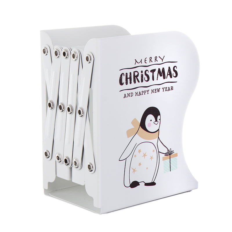 Telescopic Folding Book Stand Bookends Bookshelf Office Cartoon Animal Squirrel Penguin Cat Dog Patterns Book Folder Students Storage Stationery