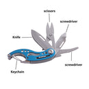 LAOTIE Mini Folding Multi-function Knife Outdoor Combination Knife Carry Key Ring Knife Pocket Multi-purpose Scissors Tool