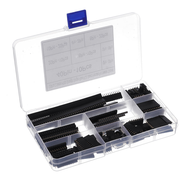 120pcs 4Pin-40Pin 2.54mm Pitch Straight Single Row PCB Board Female Pin Header Socket