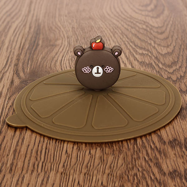 Silicone Leakproof Coffee Mug Suction Lid Cap Airtight Sealed Cup Cover