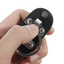 Quick Release Belt Clip Ring Holder Detachable Stainless Steel Black Leather Key Chain Keyring