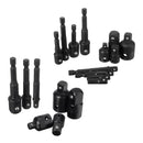 Drillpro 7pcs/12pcs Ratchet Wrench Socket Adapter Set Drive Socket Reducer Air Impact Adapter Wrench Extensor Rod