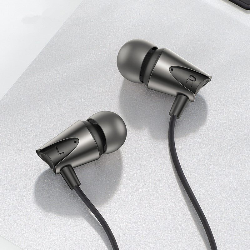 KUULAA 3.5mm Wired Control Deep Bass Earphone Sports In-ear Headphones for iPhone Xiaomi Huawei