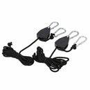 2pcs 1/8 Inch Rope Ratchet Lifters Reflector Grow Light Hangers Zinc Alloy Hook Plastic Pulley 2m