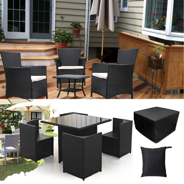 Garden Patio Rectangular Table Chairs Protective Cover Waterproof Dustproof Folding Furnitur Cover