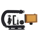 PULUZ PKT3012 C-Shape Stabilizer Video Light Mini Tripod Ball Head Kit for DSLR Action Sports Camera Smartphone