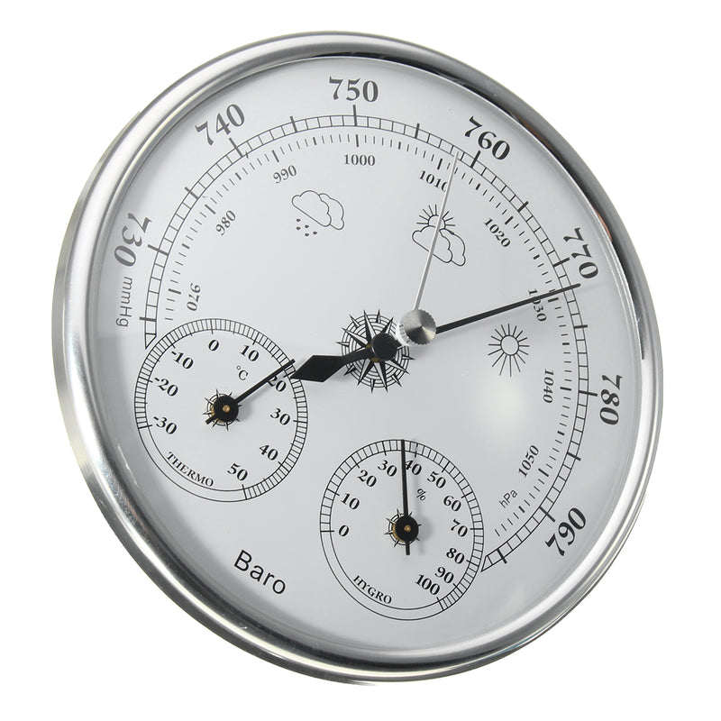 130mm 970~1040hPa Wall Hanging Weather Station Thermometer Barometer Hygrometer