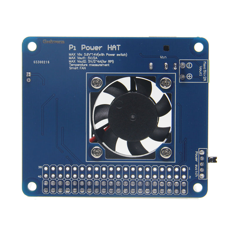 Geekworm Temperature Control Fan And Power Expansion Board + Acrylic Case + Copper Heat Sink Kit