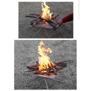 Outdoor Portable Incinerator Folding BBQ Grill Camping Stainless Steel Charcoal Wood Stove