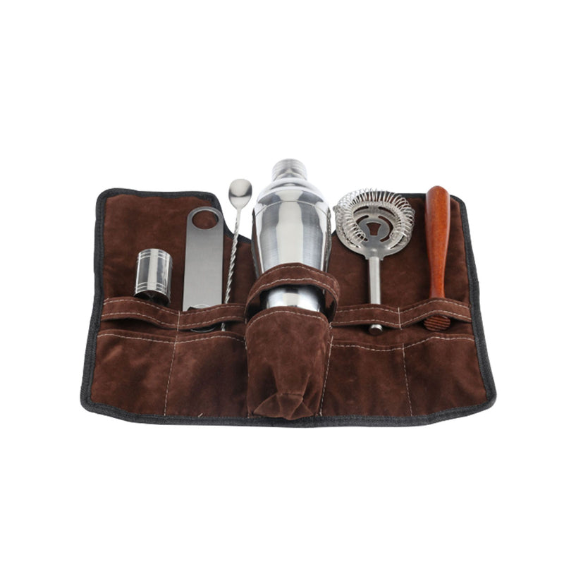 Cocktail Shaker Stainless Steel Mixer Bartender Drink Strainer Jigger Kit