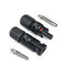 Excellway 5 Pairs PV Solar Panel Cable MC4 Connectors Male & Female Waterproof IP67 for Photovoltaic Solar System